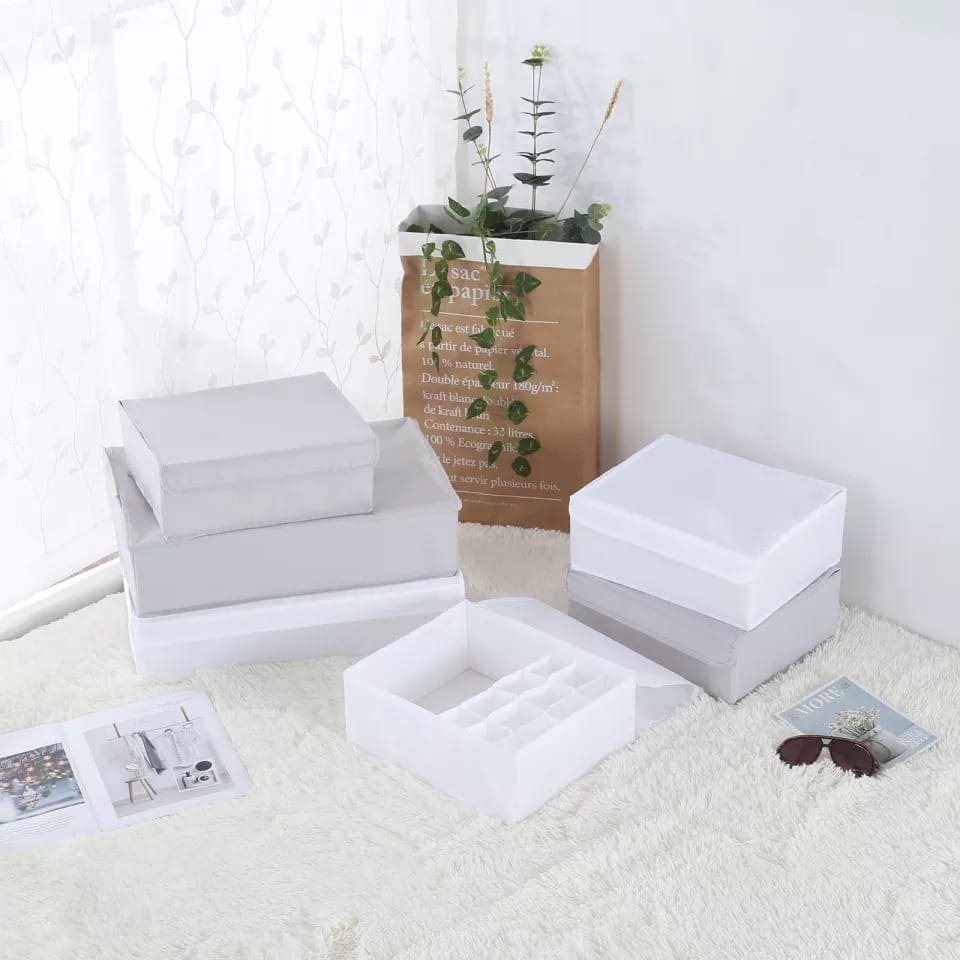 Set Of 3 Foldable Storage Organizer, Drawer Closet Storage Organizer, Socks Lingerie Box, Storage Box for Clothes Socks Set Of 3 Foldable Storage Organizer, Drawer Closet Storage Organizer, Socks Lingerie Box, Storage Box for Clothes Socks